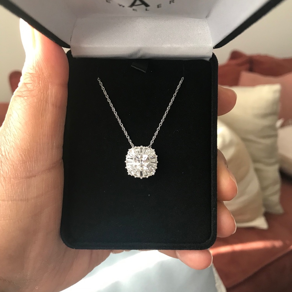 Kay Jewelers White Lab-Created Sapphire Necklace